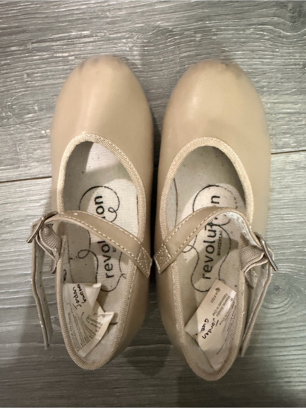 Revolution beige kids tap shoes size 12